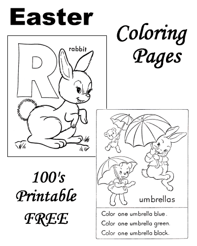 Easter Coloring Pages for Preschool
