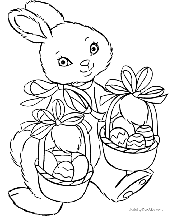 easter eggs in a basket coloring. Easter basket coloring pages