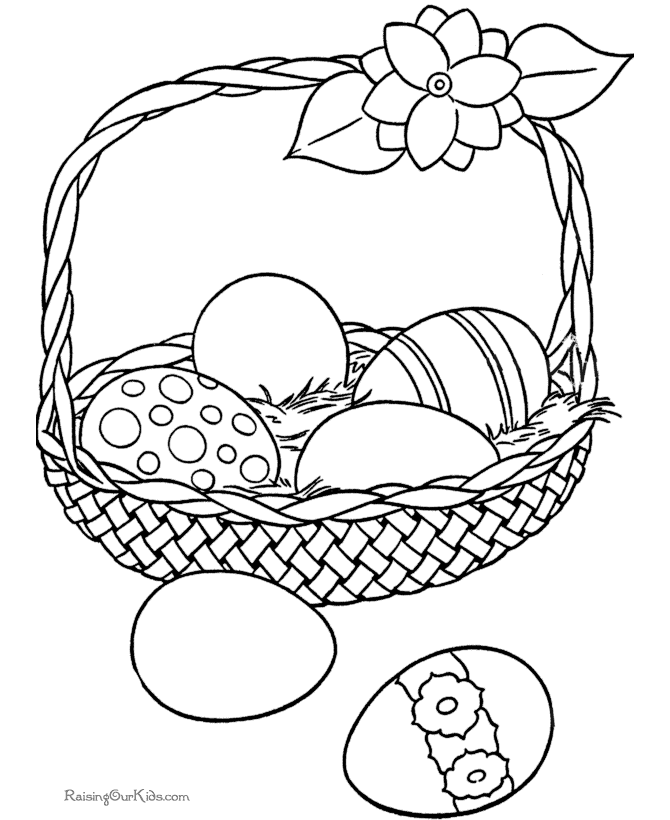 easter basket coloring pages online - photo #33