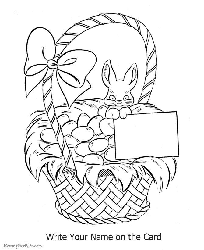 easter eggs coloring pages printable. Printable Easter eggs basket