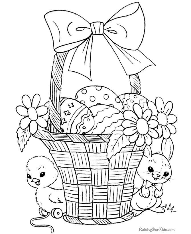easter basket coloring pages - photo #14