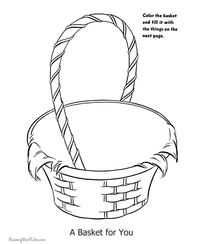 easter basket coloring pages online - photo #9