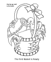 Free Easter basket coloring pages