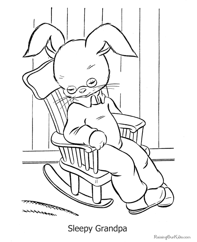 easter bunnies and eggs to colour in. Easter bunny page to colour in