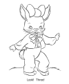 Easter bunny colouring page