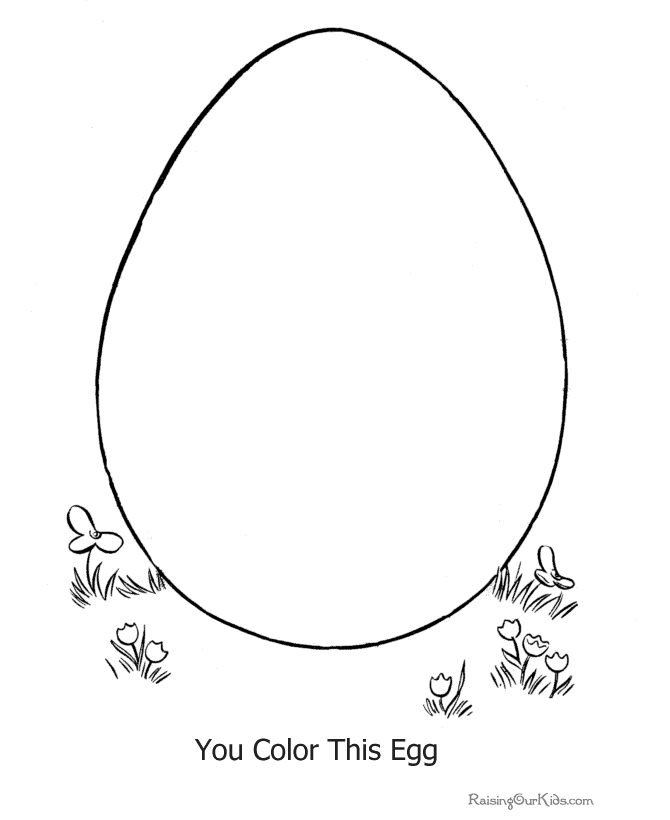 Preschool Easter Egg Coloring Pages  013