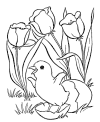 Easter flower coloring pages