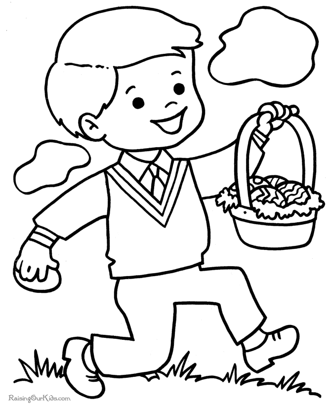 Easter Coloring Pages for Preschoolers - 002