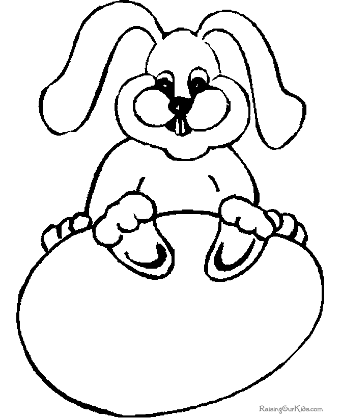 easter bunny egg coloring pages - photo #18