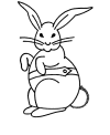 Easter bunny coloring page for preschool