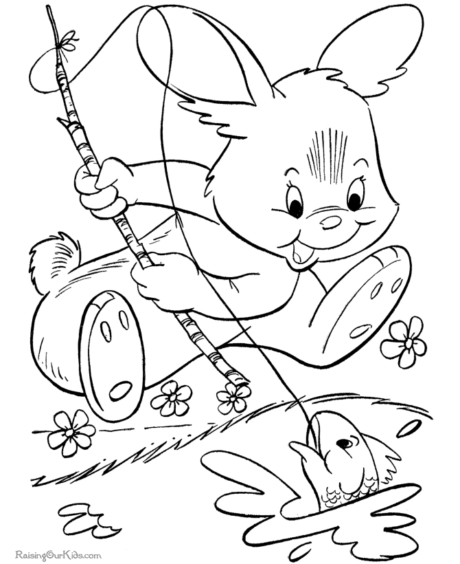 easter bunnies to color in. Easter bunny picture to print