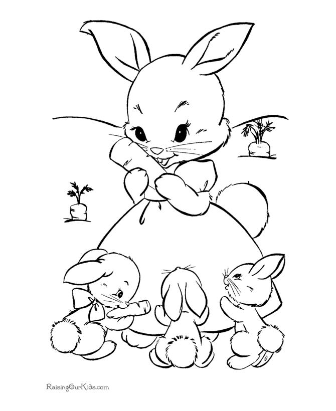 easter bunnies to color. cute easter bunnies to color.