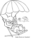 Easter bunny coloring picture