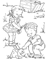 Child Easter coloring pictures