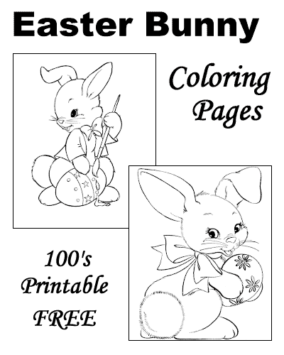 Bunny coloring pages!