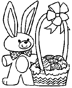 Coloring pages of Easter baskets
