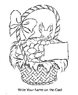Easter basket coloring page