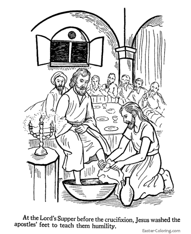 Christian Easter coloring page The Lord´s Supper