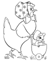 Easter coloring page of duck