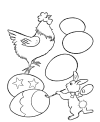 Easter duck colouring pages
